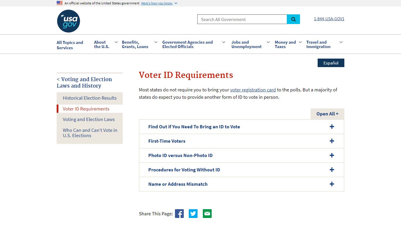 Voter ID Requirements | USAGov