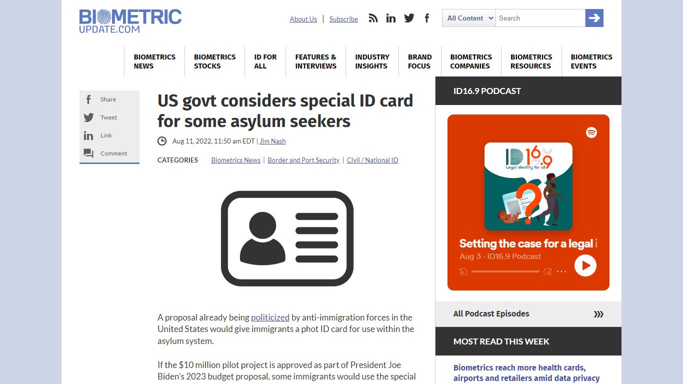 US govt considers special ID card for some asylum seekers